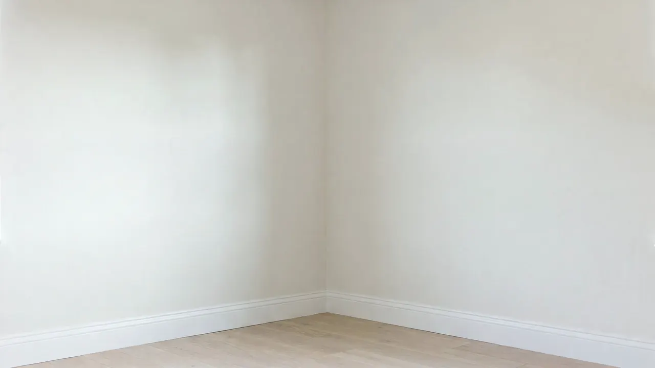 An interior wall corner under normal light (illustrative)